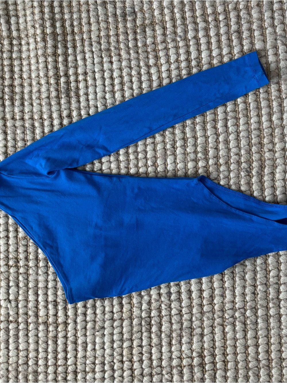 Zara one-sleeve royal blue bodysuit